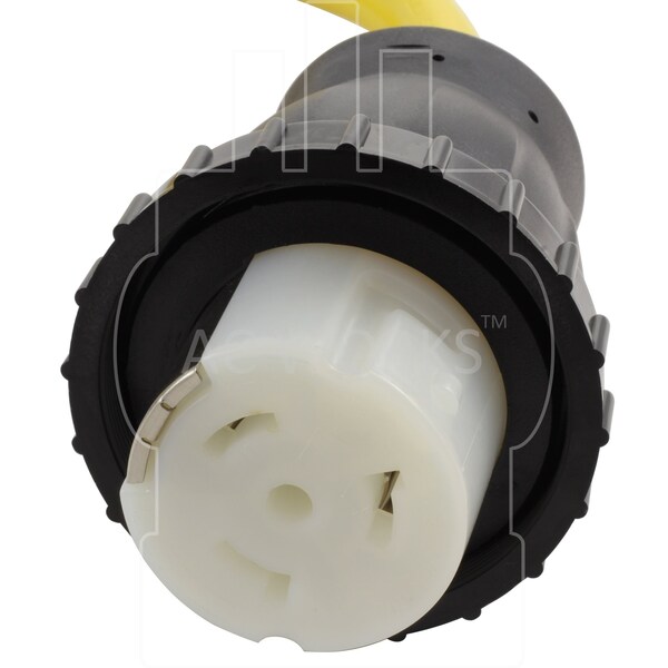 Ac Works 1.5FT RV 30A TT-30P Plug to SS2-50R RV/Marine 50A Detachable Inlet Connection - TTM50-018