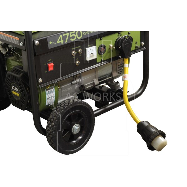 Ac Works 1.5FT RV 30A TT-30P Plug to SS2-50R RV/Marine 50A Detachable Inlet Connection - TTM50-018
