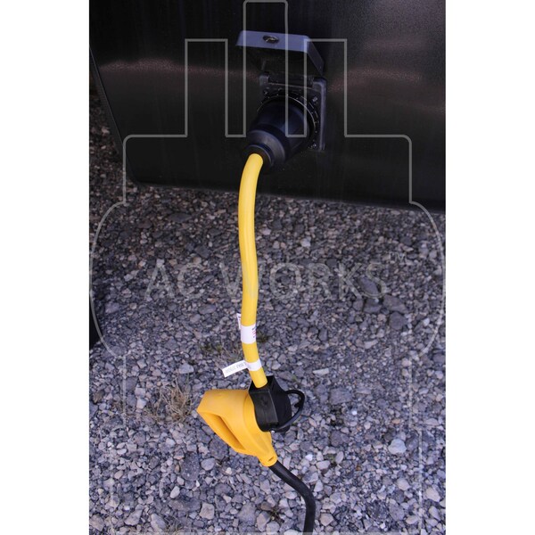 Ac Works 1.5FT RV 30A TT-30P Plug to SS2-50R RV/Marine 50A Detachable Inlet Connection - TTM50-018