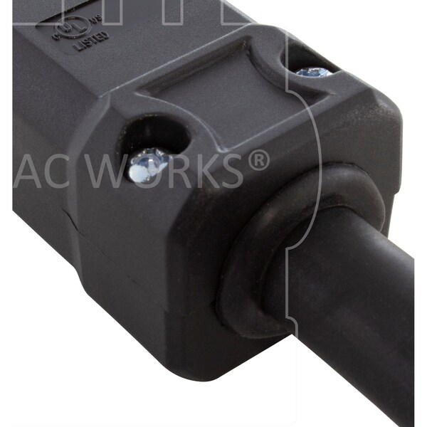 Ac Works 1FT 15A Household Plug NEMA 5-15P to 4-Prong 20A L14-20R 2 Hots Bridged Adapter Cord - S515L1420-012