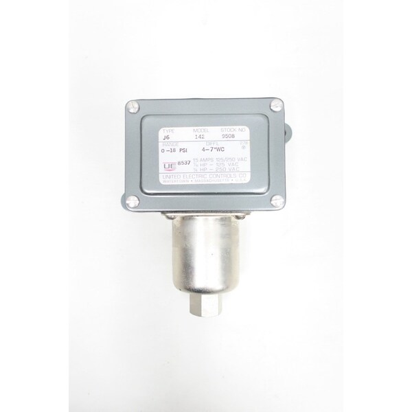 Interruptor de presión Ue United Electric 0-18PSI 125/250V-AC - J6 142