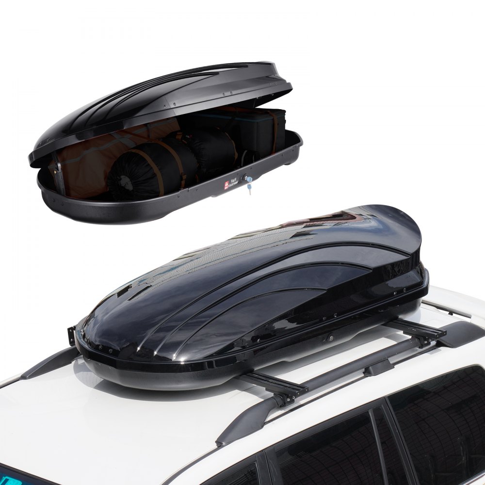 VEVOR Rooftop Cargo Carrier 11 Cubic Feet Luggage Storage Box ABS for SUVs Cars - CDXLXHS11LFYIFFORV0