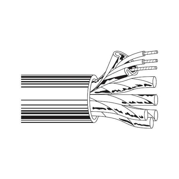 Belden Multi-Conductor Cable, 20 AWG, 6 C, Chrome, PVC, Stranded, 30V AC - 9873 0605000