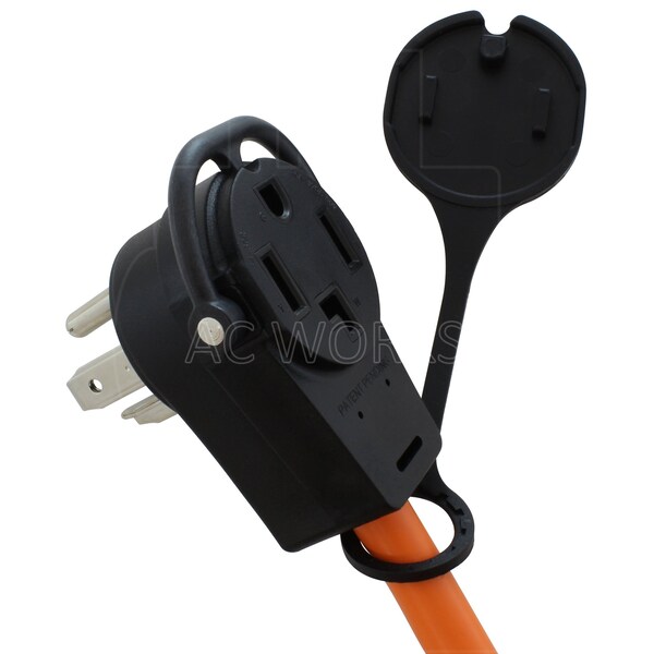Ac Works 1FT 30 Amp 14-30 Piggy-Back Plug to 6-20 Connector Adapter Cord - PB1430620