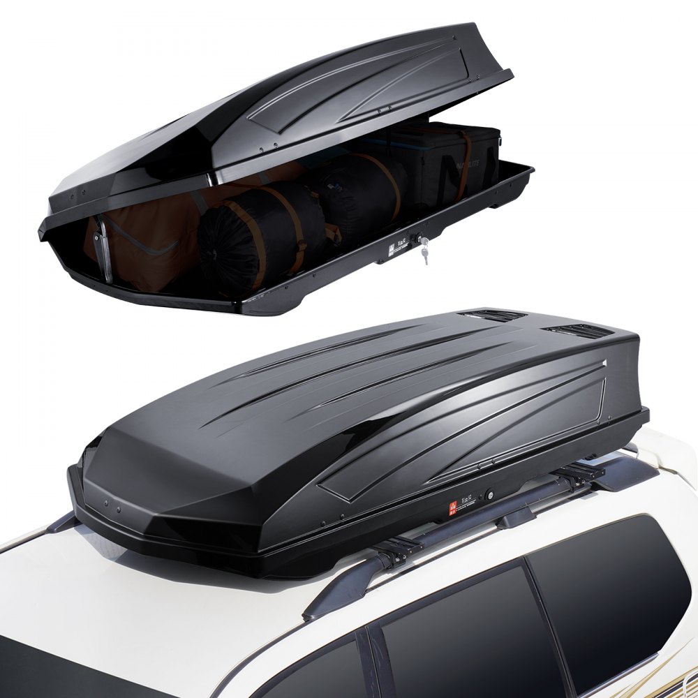 VEVOR Rooftop Cargo Carrier 22 Cubic Feet Luggage Storage Box ABS for SUVs Cars - CDXLXHS22LFY52L4DV0