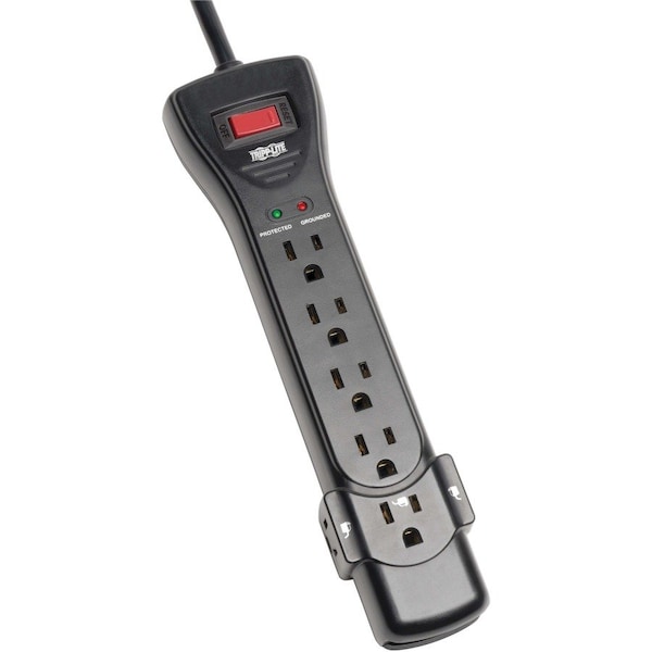 Tripp Lite Surge Protector, 7 Outlet, 2160 Joules, 7' Cord, Black - TRPSUPER7B