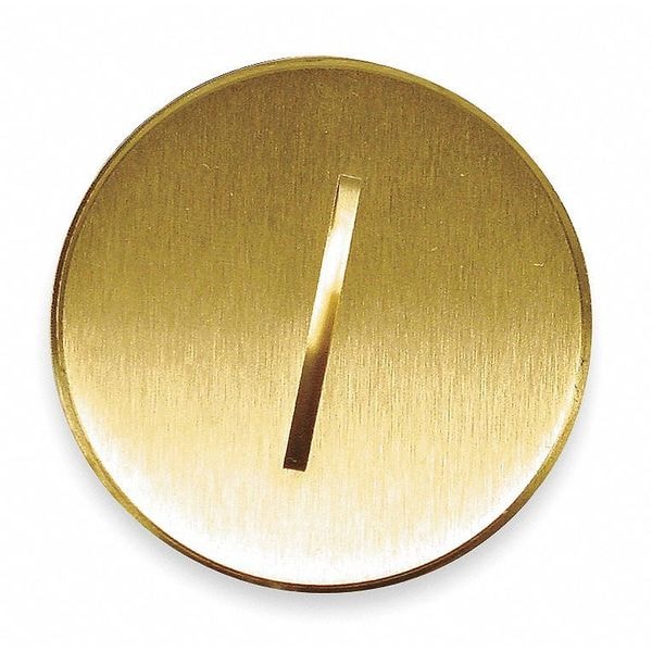 Hubbell Wiring Device-Kellems Electrical Box Cover, 1 Gang, Round, Brass, Flush Cover - S5020