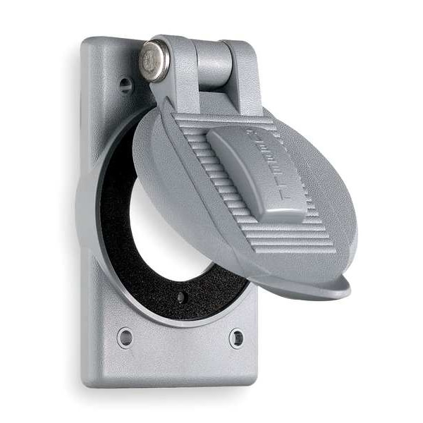 Hubbell Wiring Device-Kellems Weatherproof Cover, 1 Gang, Polyester, Thermoplastic Reinforced - WP1