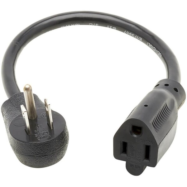 Tripp Lite SJT Extension Cord, 5-15R, Black, 5-15P, 1 ft - P024-001-13A15D