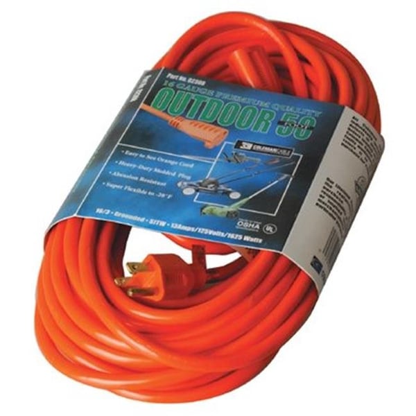 Southwire SJTW Extension Cord, 16 AWG, Outdoor, 16/3, 50 ft - 172-02308