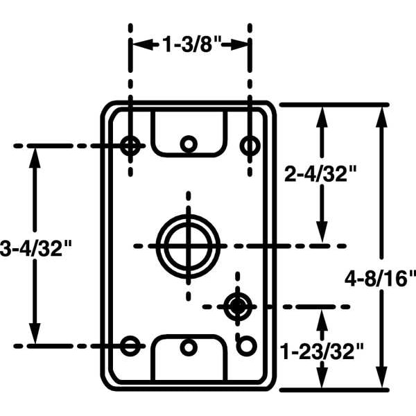 Bell Outdoor Weatherproof Electrical Box, 1 Gang, 1/2 in Hub Size, 3 Inlets, 4.5 in L, 2.75 in W, Aluminum, Gray - 5320-0