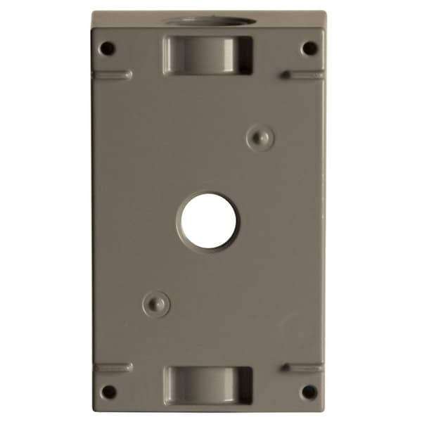 Bell Outdoor Weatherproof Electrical Box, 1 Gang, 1/2 in Hub Size, 3 Inlets, 4.5 in L, 2.75 in W, Aluminum, Gray - 5320-0