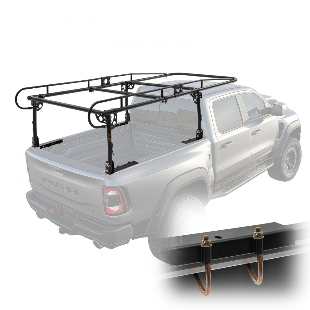 VEVOR Truck Rack Pick up Ladder Rack 1000lbs Capacity 43.3"-63" Width for Lumber - KDJKDKCXLJKD1DVM9V0