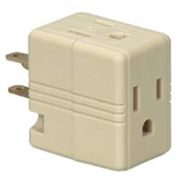 Yhior 1482V-BOX Ivory; 3 Outlet 3 Wire Cube Tap - YH819094