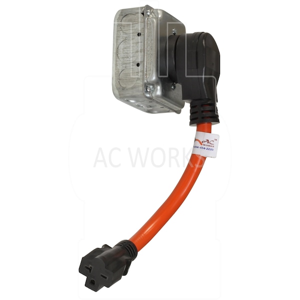 Ac Works STW 10/3 4-Prong Dryer 14-30P Male Plug to 6-15/20R 15/20A 250V Connector - S1430620-012