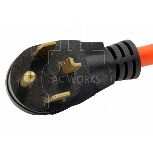 Ac Works STW 10/3 4-Prong Dryer 14-30P Male Plug to 6-15/20R 15/20A 250V Connector - S1430620-012