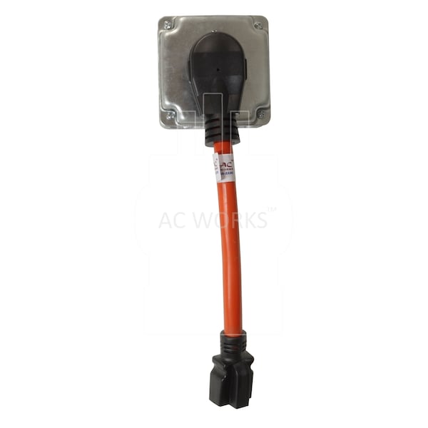 Ac Works STW 10/3 4-Prong Dryer 14-30P Male Plug to 6-15/20R 15/20A 250V Connector - S1430620-012