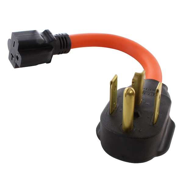 Ac Works STW 10/3 4-Prong Dryer 14-30P Male Plug to 6-15/20R 15/20A 250V Connector - S1430620-012