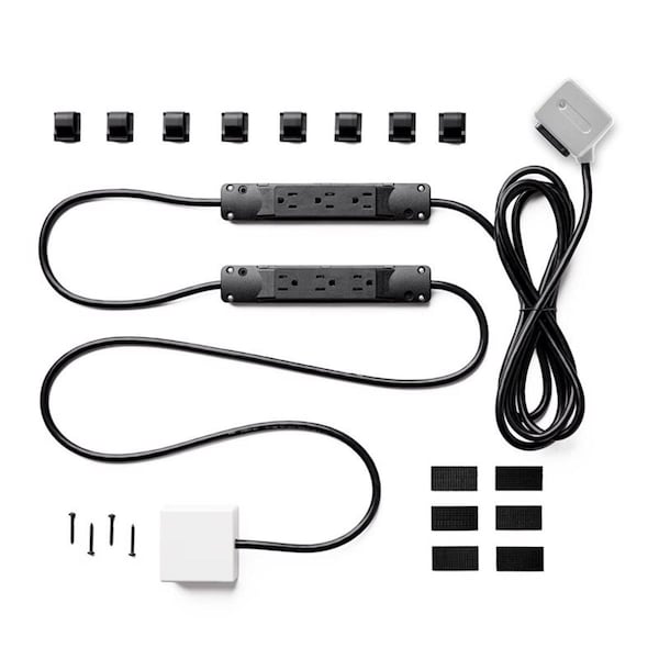 Utilitiesutilidades 10 ft. 1000 J 7 Outlets Power Strip with USB Ports, White - UT3307434