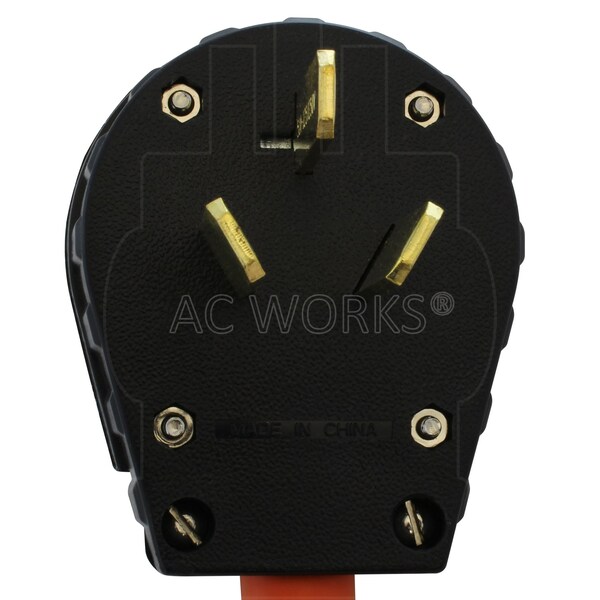 Ac Works 10-50P 3-Prong Older Range/Welder/Dryer Plug to 6-30R 3-Prong 30 Amp 250 Volt HVAC Female Adapter - S1050630-018