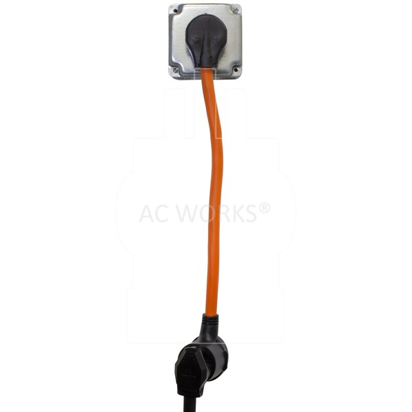 Ac Works 10-50P 3-Prong Older Range/Welder/Dryer Plug to 6-30R 3-Prong 30 Amp 250 Volt HVAC Female Adapter - S1050630-018