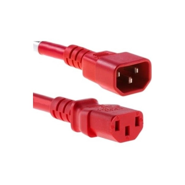 Unirise Usa 2.5Ft Power Cord C13-C14 10Amp Red - PWRC13C142.5FRED