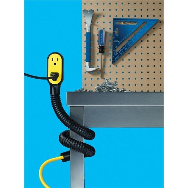 Quirky Quirky VPPRO-YW01 9 ft. Prop Power Pro Extension Cord with Flexible Wrapping Outlet - VPPRO-YW01