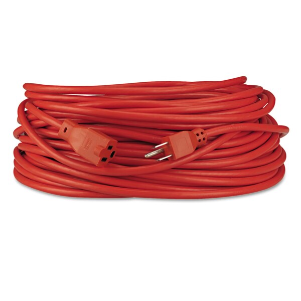 Innovera Extension Cord, Indoor/Outdoor, 1 Outlets, Orange, 100 ft - IVR72200