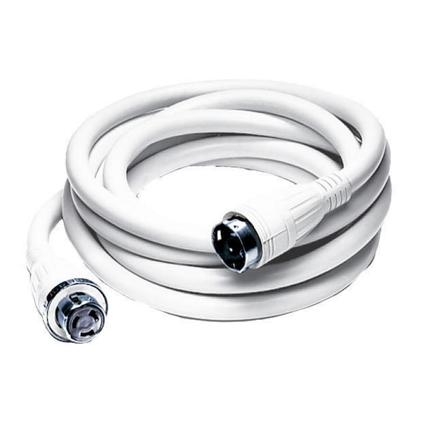Hubbell Wiring Device-Kellems Locking Devices, Twist-Lock®, Marine Grade, Ship to Shore Cableset, 50A 125/250V, 3-Pole 4-Wire Grounding, Non-NEMA, White - HBL61CM42W