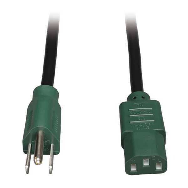Tripp Lite Power Cord, 5-15P to C13, 10A, 18AWG, 4ft - P006-004-GN