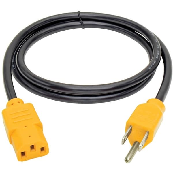 Tripp Lite Power Cord, 5-15P to C13, 10A, 18AWG, 4ft - P006-004-YW