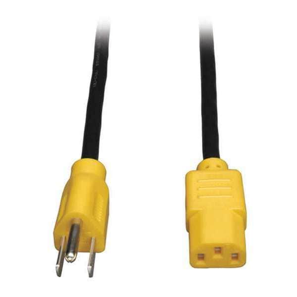 Tripp Lite Power Cord, 5-15P to C13, 10A, 18AWG, 4ft - P006-004-YW