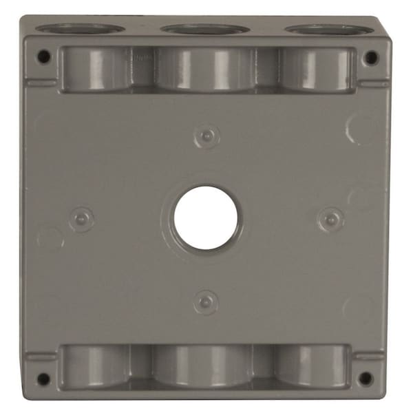 Bell Outdoor Weatherproof Electrical Box, 30.2 cu in, Double Gang Box Type, 2 Gangs, Aluminum - 5340-0