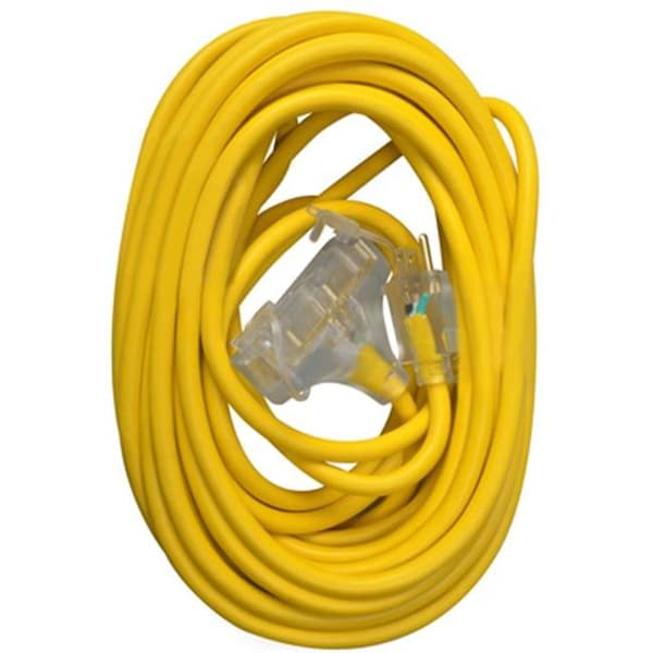 Master Electronics SJTW Extension Cord, 12 AWG, Outdoor, 12/3, 3 Outlets, 50 ft - 491412