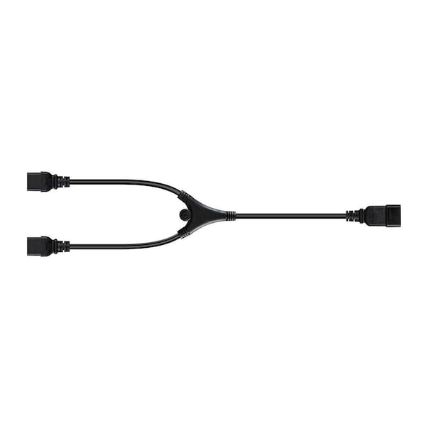 Monoprice Heavy Duty Splitter Power Cord - 2x IEC 60320 C19 to IEC 60320 C20_ 12 - 35117