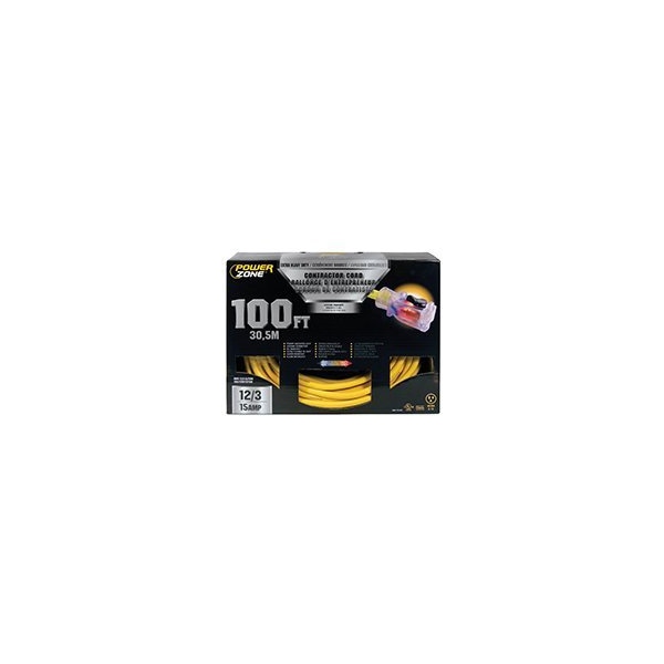 Powerzone Extension Cord, 12 AWG, 100 ft - ORP511835