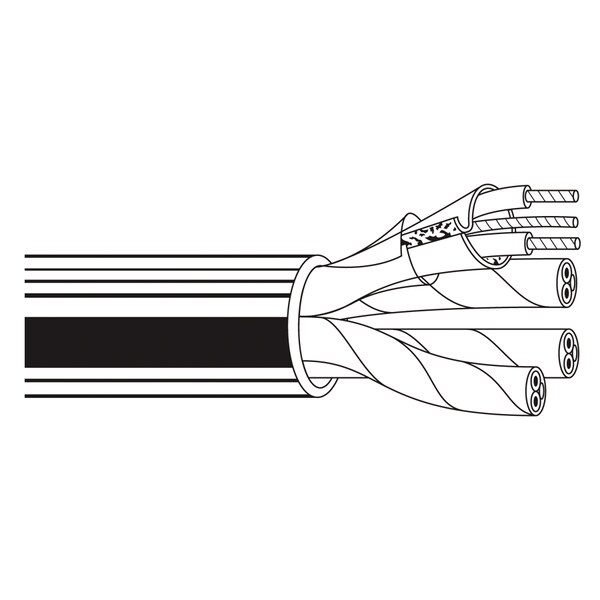 Belden Multi-Conductor Cable, 20 AWG, 8 C, Chrome, PVC, Stranded, 400V AC, Indoor - 8725 0601000