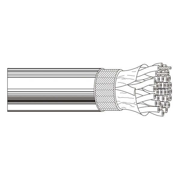 Belden Multi-conductor Cable, 24 AWG, 4 C, Chrome, PVC, Stranded, 300V AC - 8332 0601000