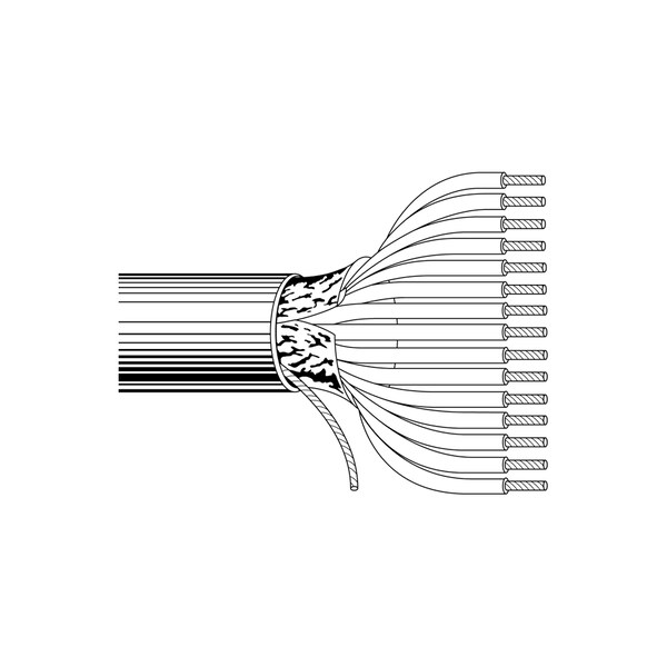 Belden Multi-conductor Cable, 24 AWG, 40 C, Chrome, PVC, Stranded, 300V AC, Indoor - 9545 0601000