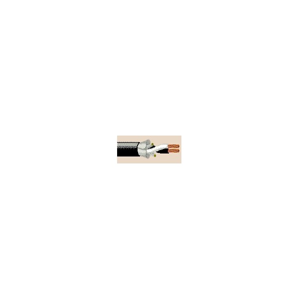 Belden Portable Cord, SVT, 18 AWG, 2 C, Black, PVC, Stranded, 300V - 19140 010250