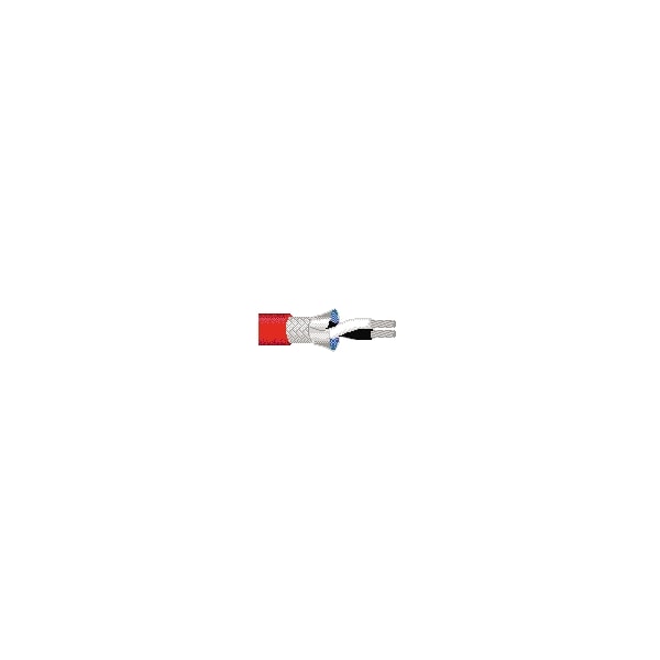 Belden Multi-Conductor Cable, 18 AWG, 2 C, Red, FEP, Stranded, 300V AC - 83652 0025000