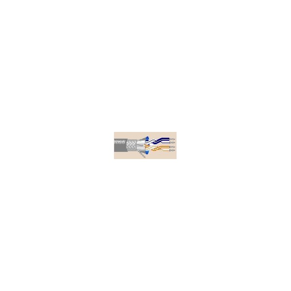 Belden Multi-conductor Cable, 28 AWG, 4 C, Chrome, PVC, Stranded, 30V AC, Indoor - 8132 0601000
