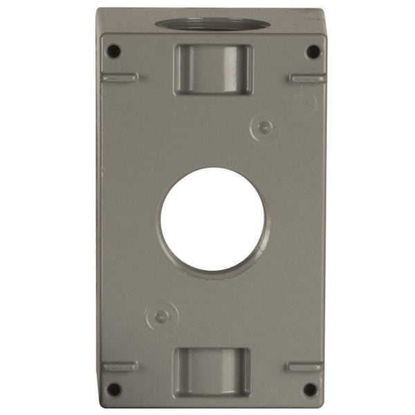 Bell Outdoor Weatherproof Electrical Box, 22.5 cu in, Single Gang Box Type, 1 Gang, Aluminum, Rectangular Shape - 5387-0