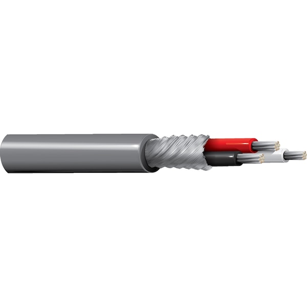 Belden Multi-Conductor Cable, 18 AWG, 3 C, Chrome, PVC, Stranded, 450V AC - 8791 0601000