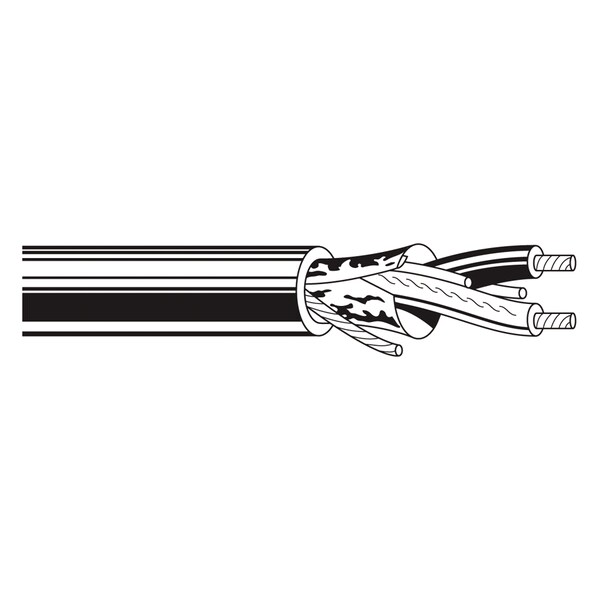 Belden Multi-conductor Cable, 26 AWG, 2 C, Chrome, PVC, Stranded, 300V AC, Indoor - 9180 0601000
