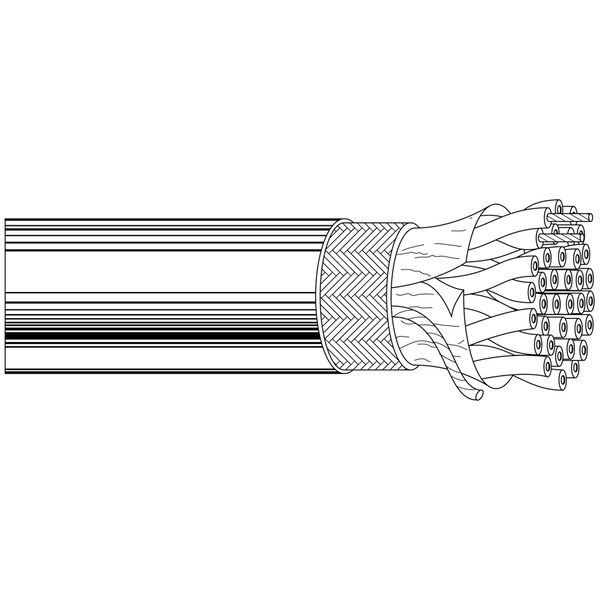 Belden Multi-conductor Cable, 24 AWG, 6 C, Chrome, PVC, Stranded, 30V AC, Indoor - 8103 0605000