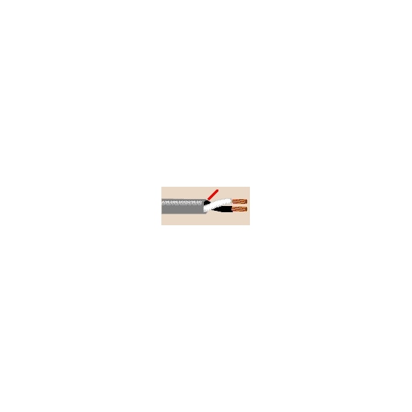 Belden Multi-Conductor Cable, 18 AWG, 2 C, Black, PVC, Stranded, 300V AC, Indoor - 5300UP 0101000