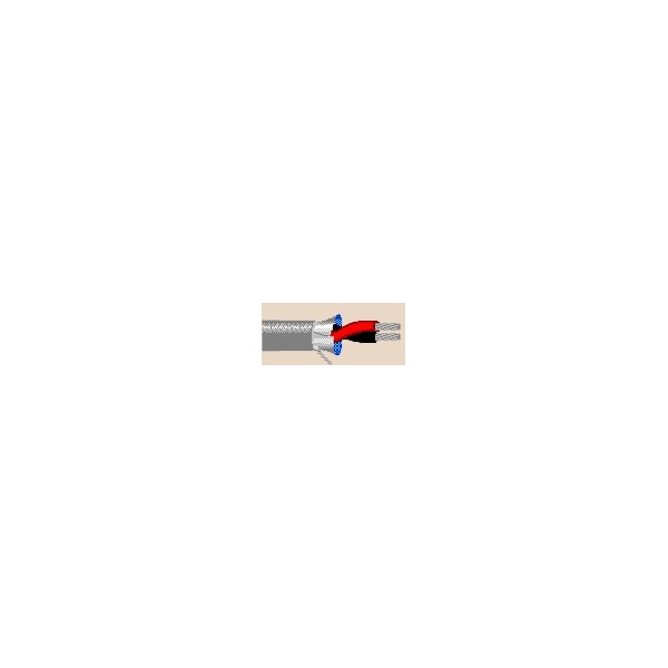 Belden Multi-Conductor Cable, 22 AWG, 2 C, Chrome, PVC, Stranded, 300V AC, Indoor - 9462 0601000