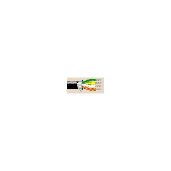 Belden Multi-Conductor Cable, 26 AWG, 4 C, Black, PVC, Stranded, 300V AC - 1211A 0101000