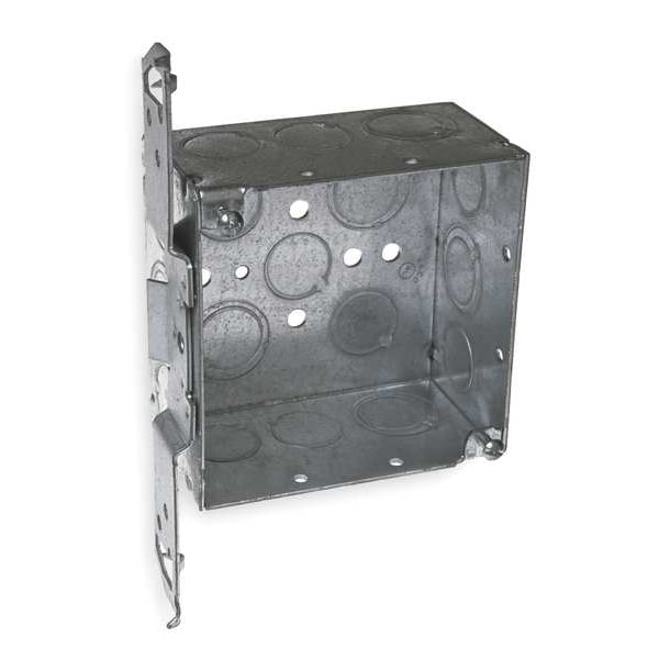 Raco Electrical Box, 30.3 cu in, Square Box Type, 2 Gangs, Galvanized Steel, Square Shape - 235